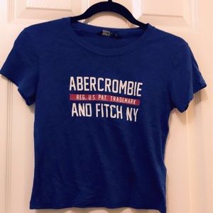 Navy Blue A&F Crop Top Size XS